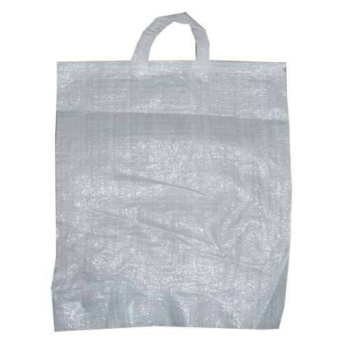 Сумка-мешок тканая полипропиленовая, белая, с двумя ручками, 38×50 см