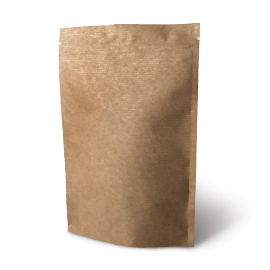 Дой-пак с замком zip-lock из гладкой крафт-бумаги, 24×33×4 cм