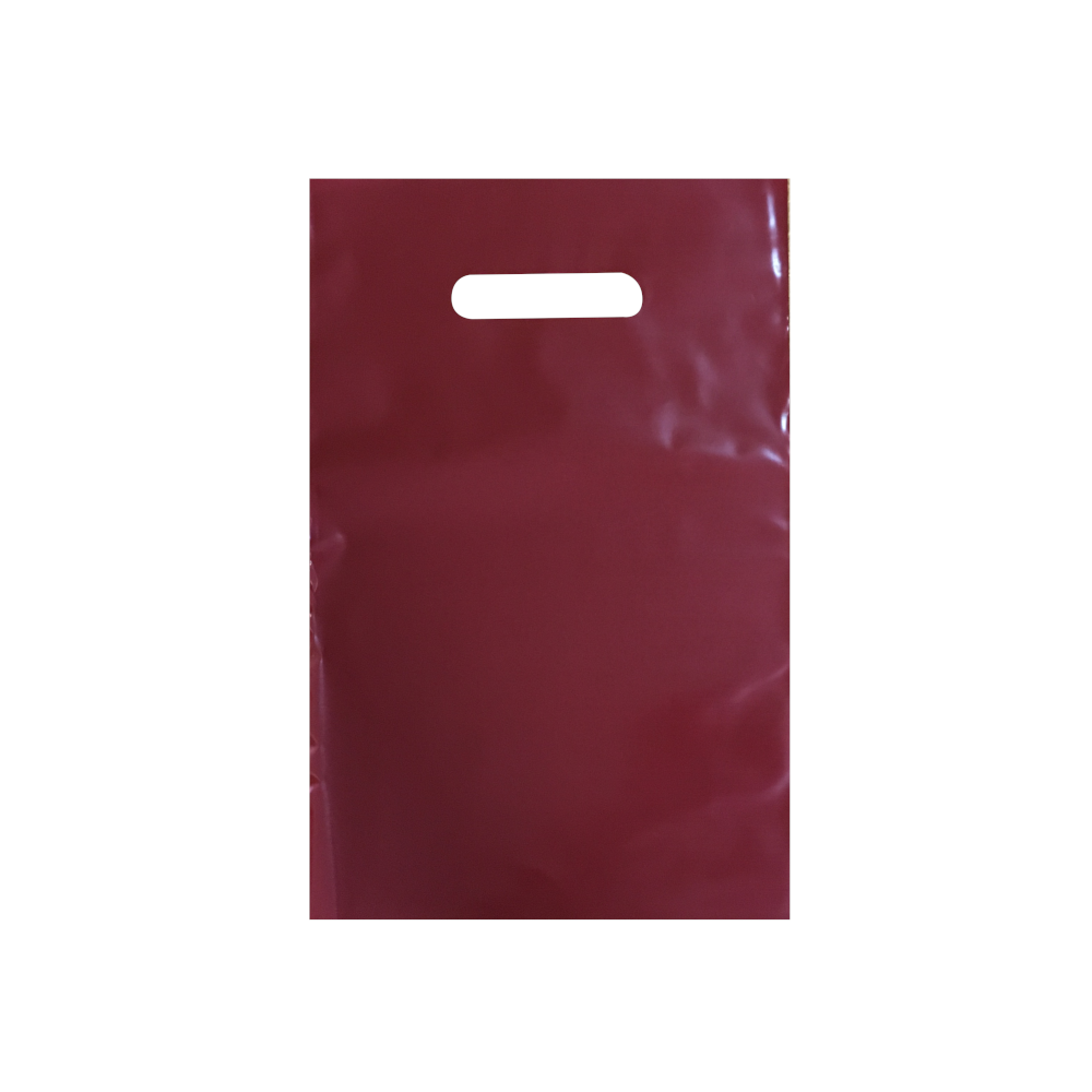 Пакет полиэтиленовый, бордовый, ПВД, 22×34 см
