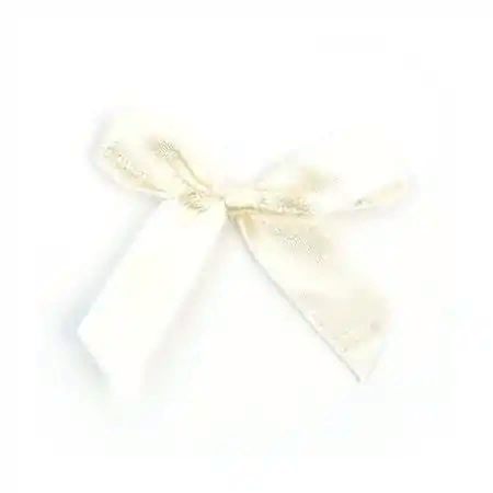 Бант атласный на проволоке, белый