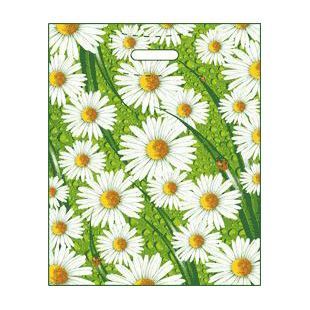 Пакет полиэтиленовый «Ромашки», ПВД, 38×47 см 