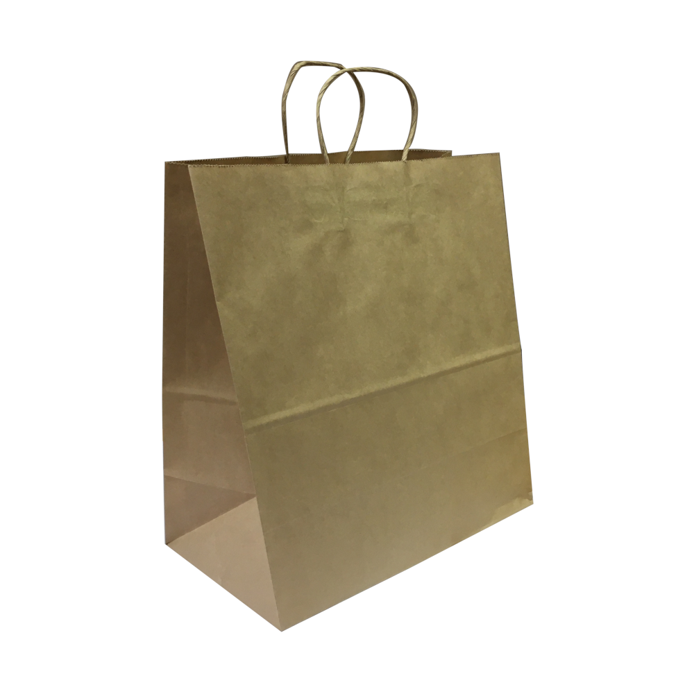 Крафт-пакет с кручёными ручками 32×18×37 см