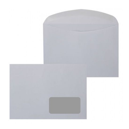 Конверт С5 белый с окном, декстрин, 80 г/м²