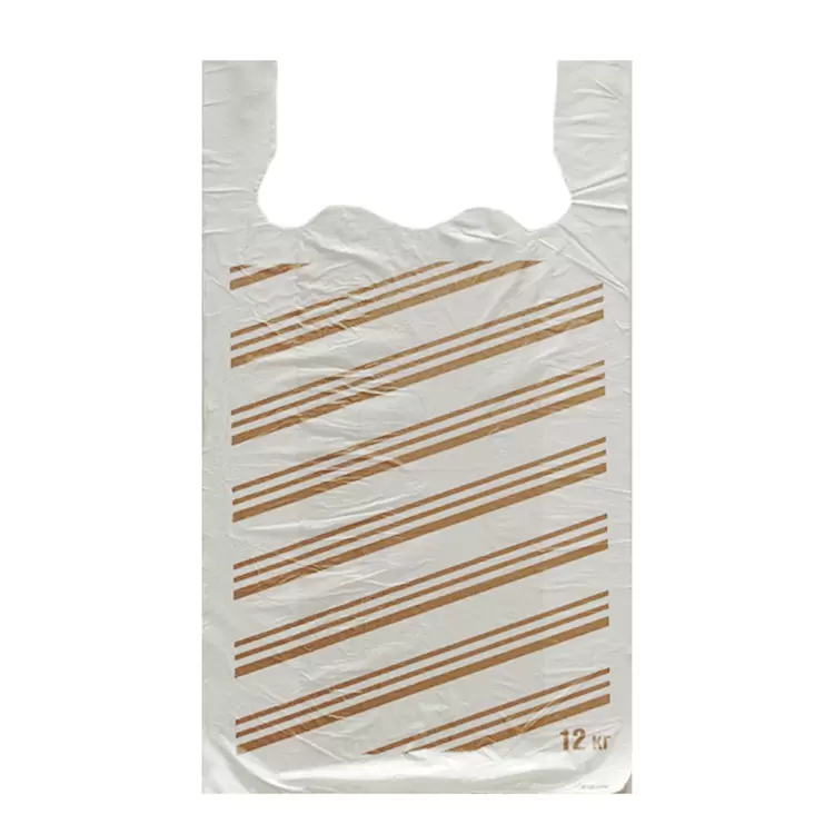 Пакет-майка «Полоса», белый, ПНД, 36×67 см