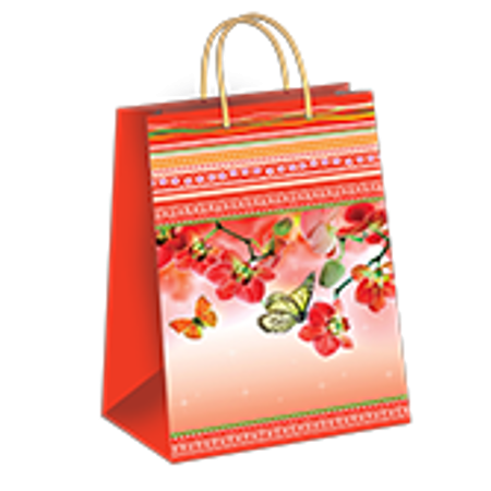 Пакет подарочный бумажный с ручками, с рисунком, 16×7×26 см
