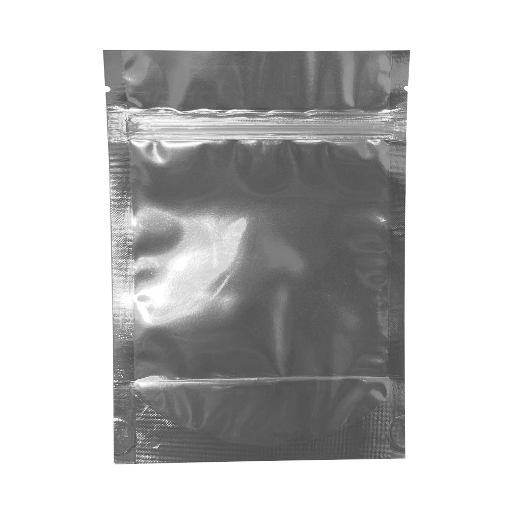 Дой-пак с замком zip-lock серебристый с прозрачной стороной,12×17×3 cм