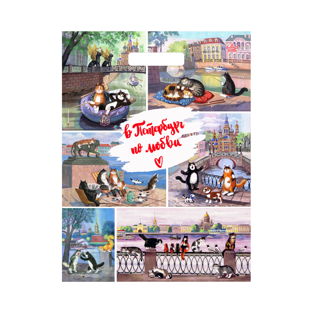 Пакет полиэтиленовый «В Петербург по любви», ПВД, 31×40 см