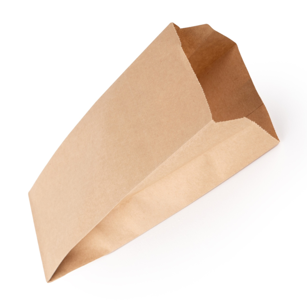 Крафт-пакет с v-образным дном, 9×4×20 см, 40 г/м²