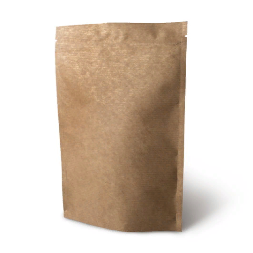 Дой-пак с замком zip-lock из гладкой крафт-бумаги, 24×33×4 cм