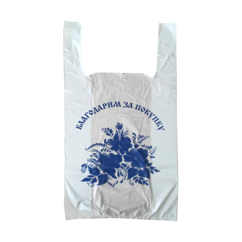 Пакет-майка «Спасибо за покупку», белый, ПНД, 29×57 см