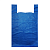 Прочный пакет-майка, синий, ПНД, 44×74 см