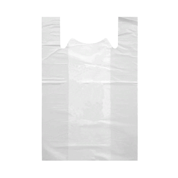 Пакет-майка белый, ПВД, 32×65 см