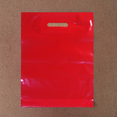 Пакет полиэтиленовый, красный, ПВД, 30×40 см