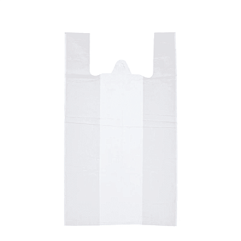 Пакет-майка, белый, ПНД, 30×55 см, 14 мкм