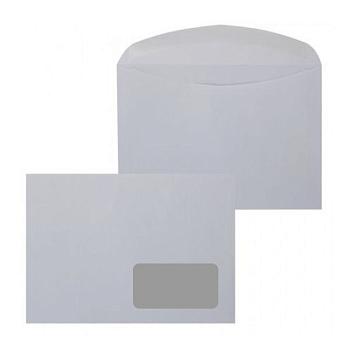 Конверт С5 белый с окном, декстрин, 80 г/м²