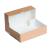 Коробка картонная под пирожные, крафт, 25×25×10 см
