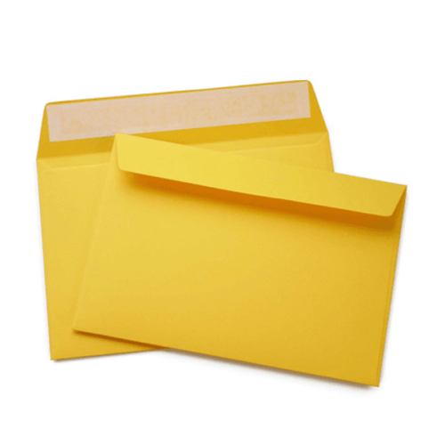 Жёлтый конверт С5, стрип, 110 г/м²