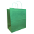 Крафт-пакет зелёный с кручёными ручками 24×14×28 см