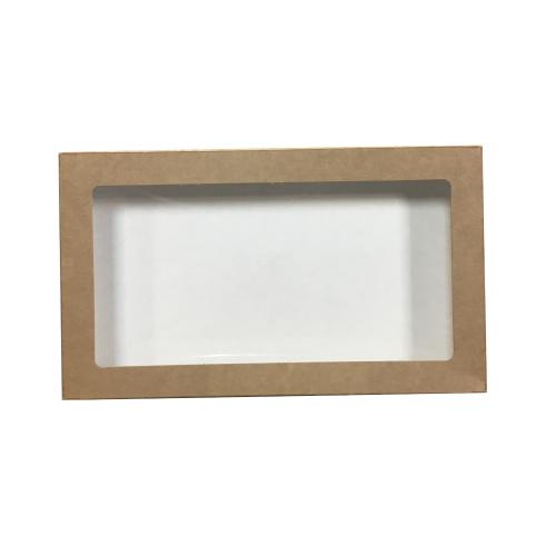 Коробка-контейнер картонная с окном, 15×26×4 см