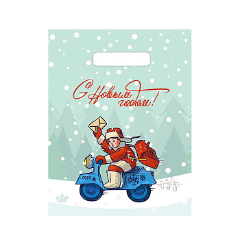 Пакет полиэтиленовый «Новогоднее послание», ПВД, 20×30 см