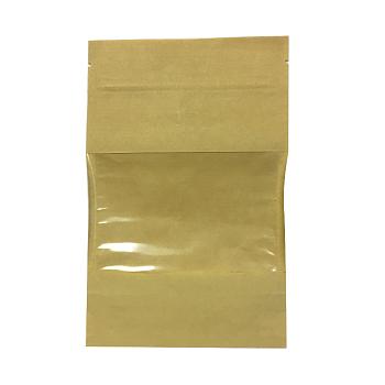 Дой-пак с замком zip-lock из крафт-бумаги с окном 7 см, 12×18×3 cм