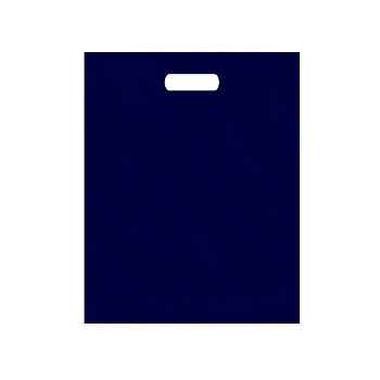 Плотный синий полиэтиленовый пакет 30×40 см