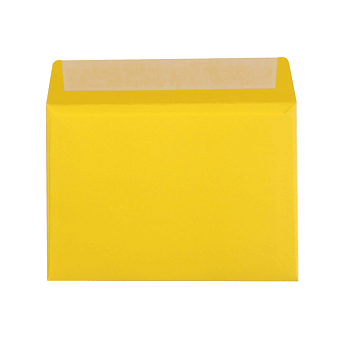 Жёлтый почтовый конверт С6, стрип, 110 г/м²