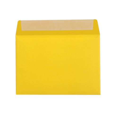 Жёлтый почтовый конверт С6, стрип, 110 г/м²