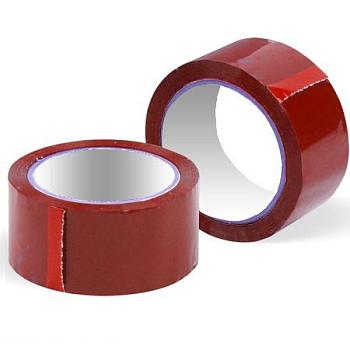 Клейкая лента упаковочная красная, 48 мм×60 м, 45 мкм