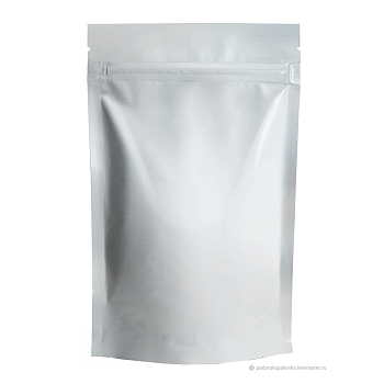 Дой-пак с замком zip-lock белый, 10×19×3 cм