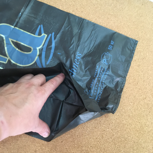 Пакет-майка «Fa» чёрный ПНД 30×57 см