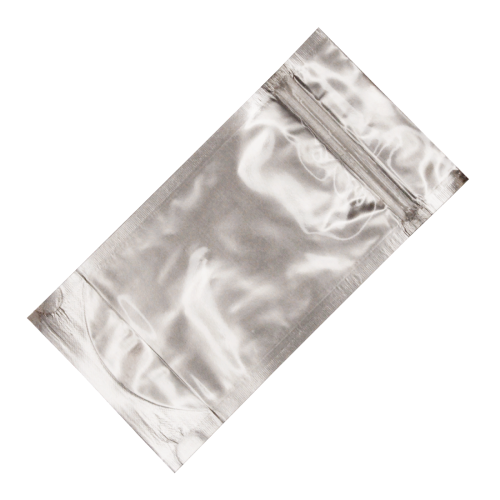 Дой-пак пластиковый с застёжкой zip-lock серебристый с прозрачной стороной, 10×19×3 cм