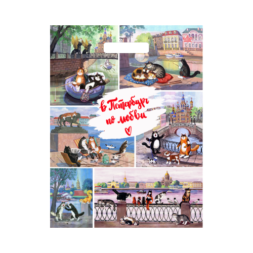 Пакет полиэтиленовый «В Петербург по любви», ПВД, 31×40 см