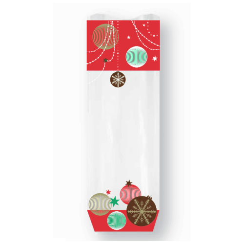 Пакет полипропиленовый с прямоугольным дном CHRISTMAS, 6×4×26 см, 35 мкм