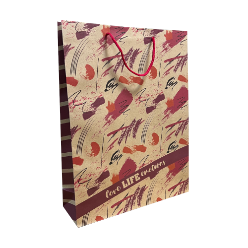 Крафт-пакет подарочный с ручками, MIX цветное ассорти, 31×10×41 см